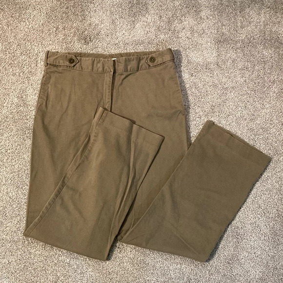 Dressbarn Flat Front Khaki Pants 10 - Picture 1 of 13